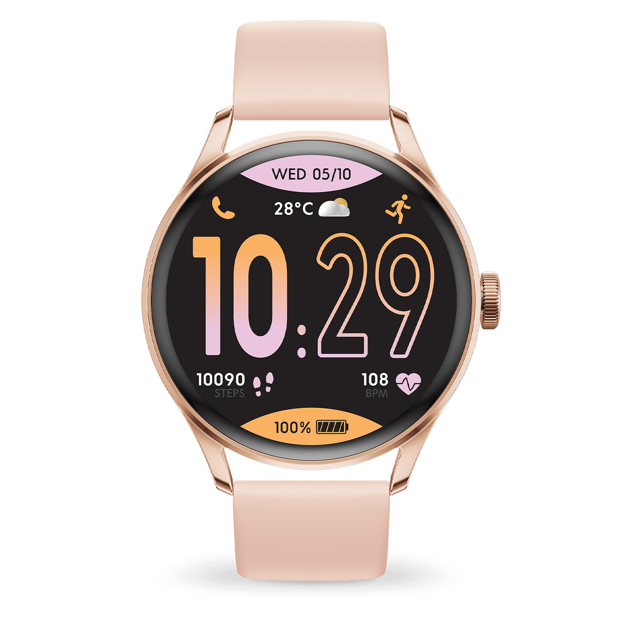 Relógio de pulso ICE Watch smart 2.0 - Rose-gold - Nude - Round 1.2 AMOLED