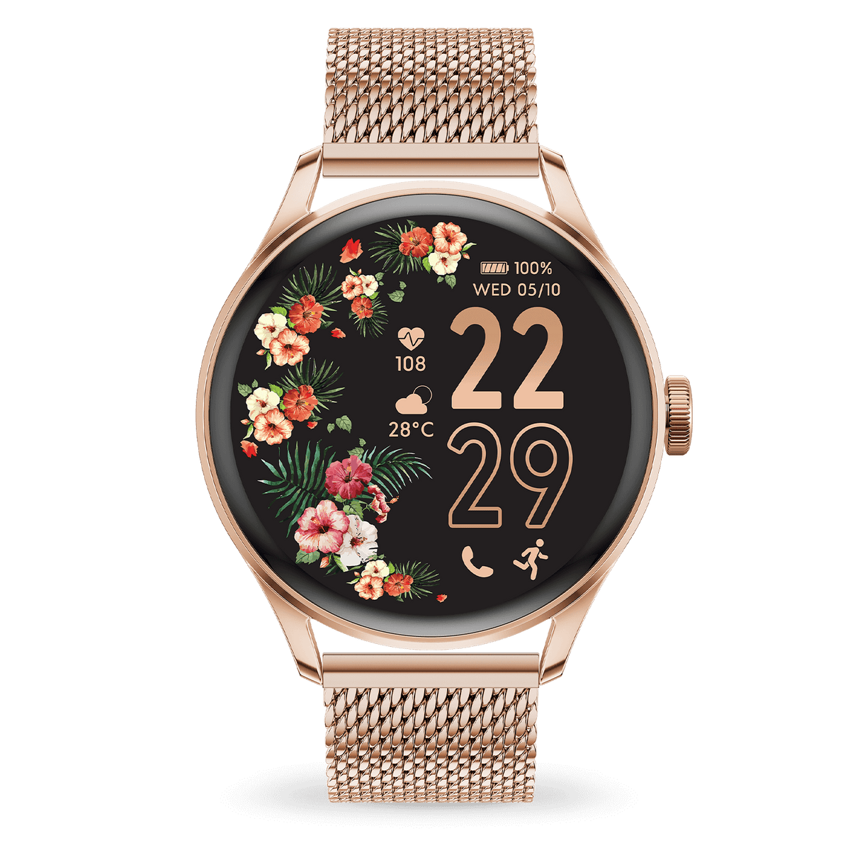 Relógio de pulso ICE Watch smart 2.0 - Rose-gold - Milanese band - 1.2 AMOLED