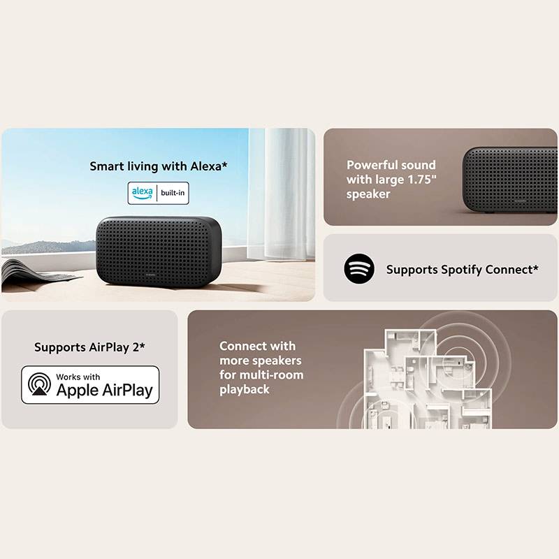 COLUNA PORTÁTIL XIAOMI SMART SPEAKER LITE BLUETOOTH PRETA