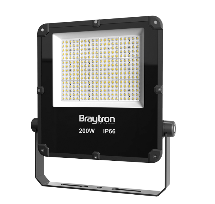 BRAYTRON - FLOOD - PL - 200W - GRY - 6500K IP66 - LED FLOODLIGHT 6500K