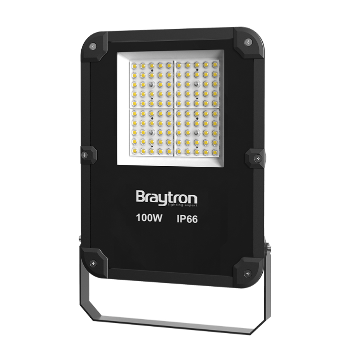 BRAYTRON - FLOOD - PL - 100W - GRY - 6500K - IP66 - LED FLOODLIGHT 6500K