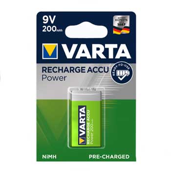 Varta Pilha Recarregável Ready2Use 9V-Block 200 mAh- 2Un.