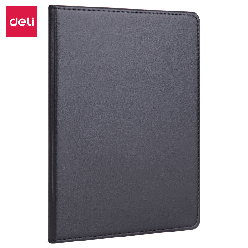 Agenda de couro Deli 7901 (preto) - 80 folhas - 25K