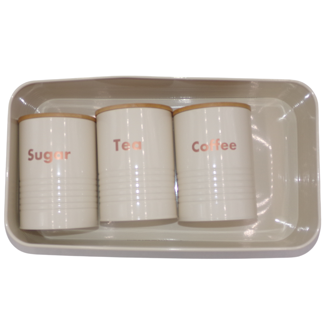 Caixa de pão  - conjunto de 4 Pcs 3 caixa de pão, 1 lata de chá, 1 lata de café, lata de açúcar & nbsp;