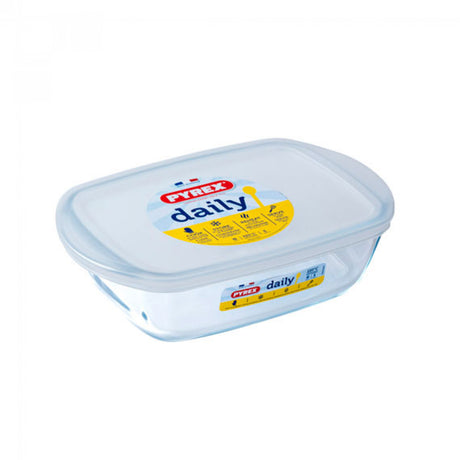 PYREX TRAVESSA DE VIDRO - ASSADEIRA DAILY 23X15 COM TAMPA 1,1LT - 215P000/3046