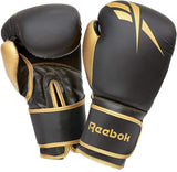 VAREJO 10OZ LUVAS DE BOXE REEBOK GOLD-PRETO 10OZ