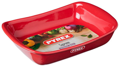 PYREX TRAVESSA RETÂNGULAR VERMELHA 33x23/ 41litr - SU33RR5/7244