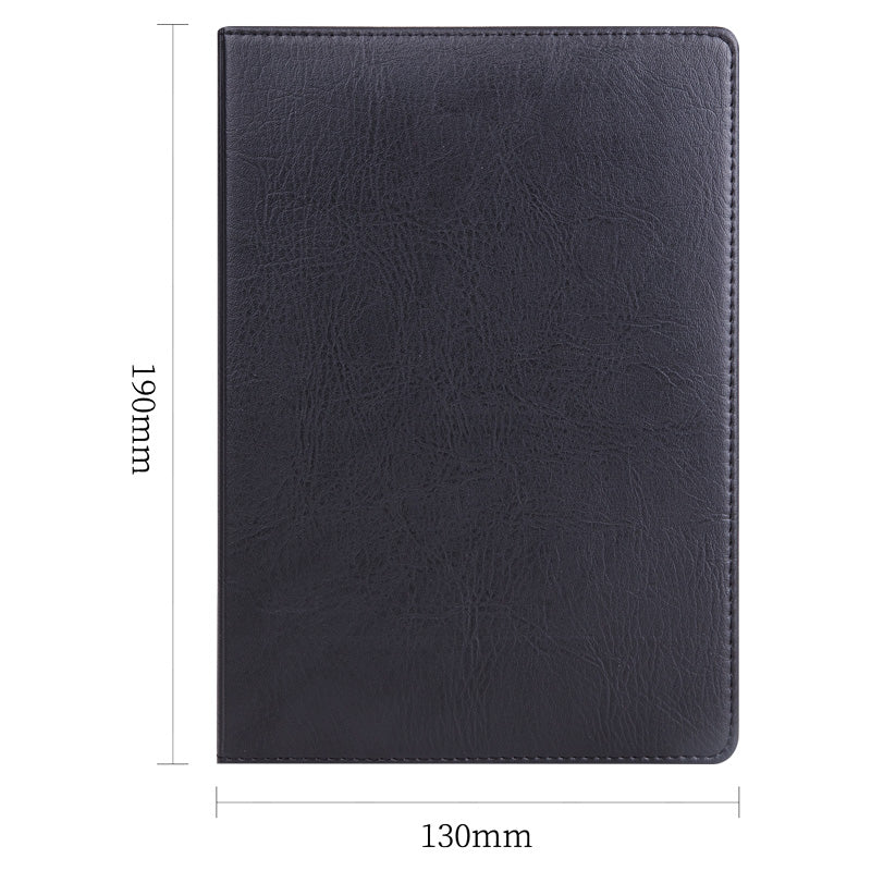 Agenda de couro Deli 7902 (preto) - 80 folhas - 32K