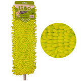 Esfregona Liao Dry Mop - Micro fibra expansível plana com vara, verde, 40cm, 1 pc