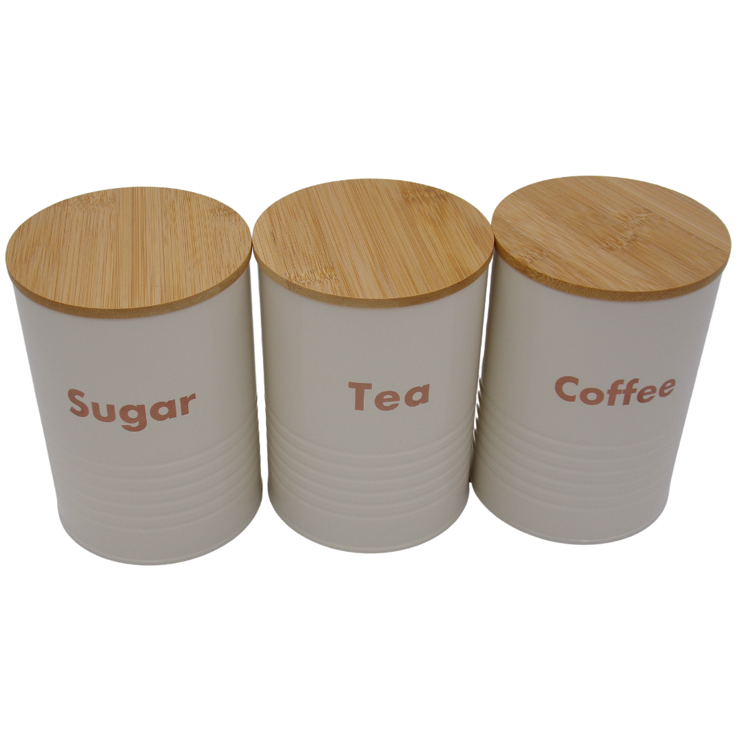 Caixa de pão  - conjunto de 4 Pcs 3 caixa de pão, 1 lata de chá, 1 lata de café, lata de açúcar & nbsp;