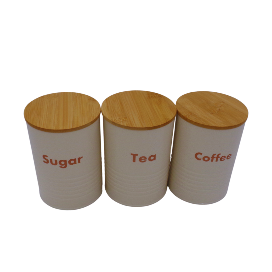 Caixa de pão  - conjunto de 4 Pcs 3 caixa de pão, 1 lata de chá, 1 lata de café, lata de açúcar & nbsp;