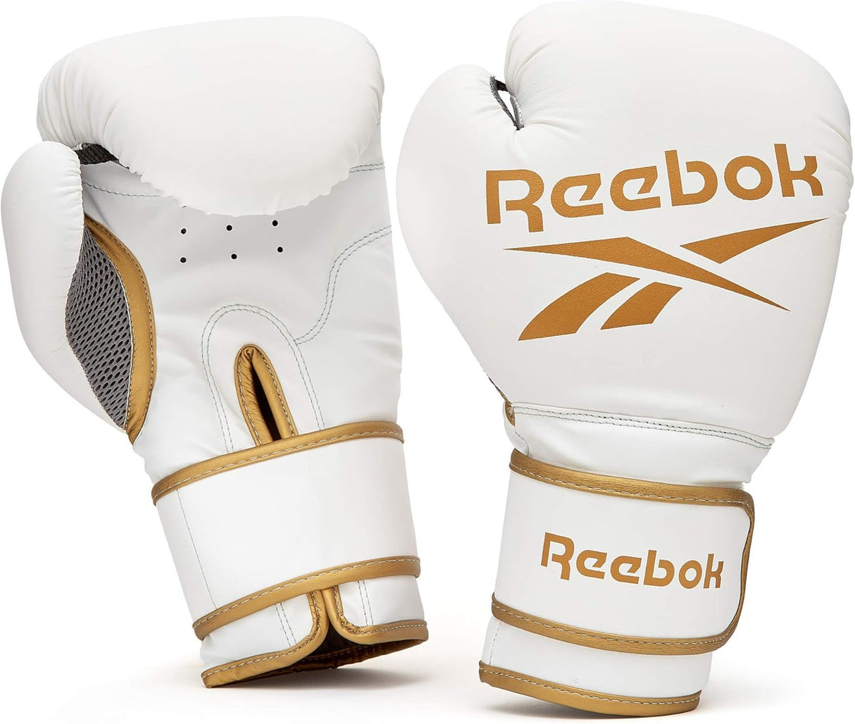 VAREJO LUVAS DE BOXE REEBOK - GOLD/BRANCO - 10OZ