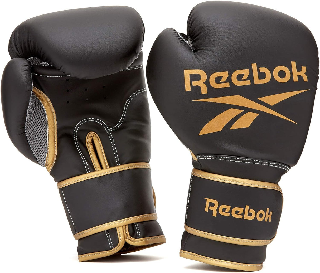 VAREJO LUVAS DE BOXE REEBOK - GOLD/PRETO - 10OZ