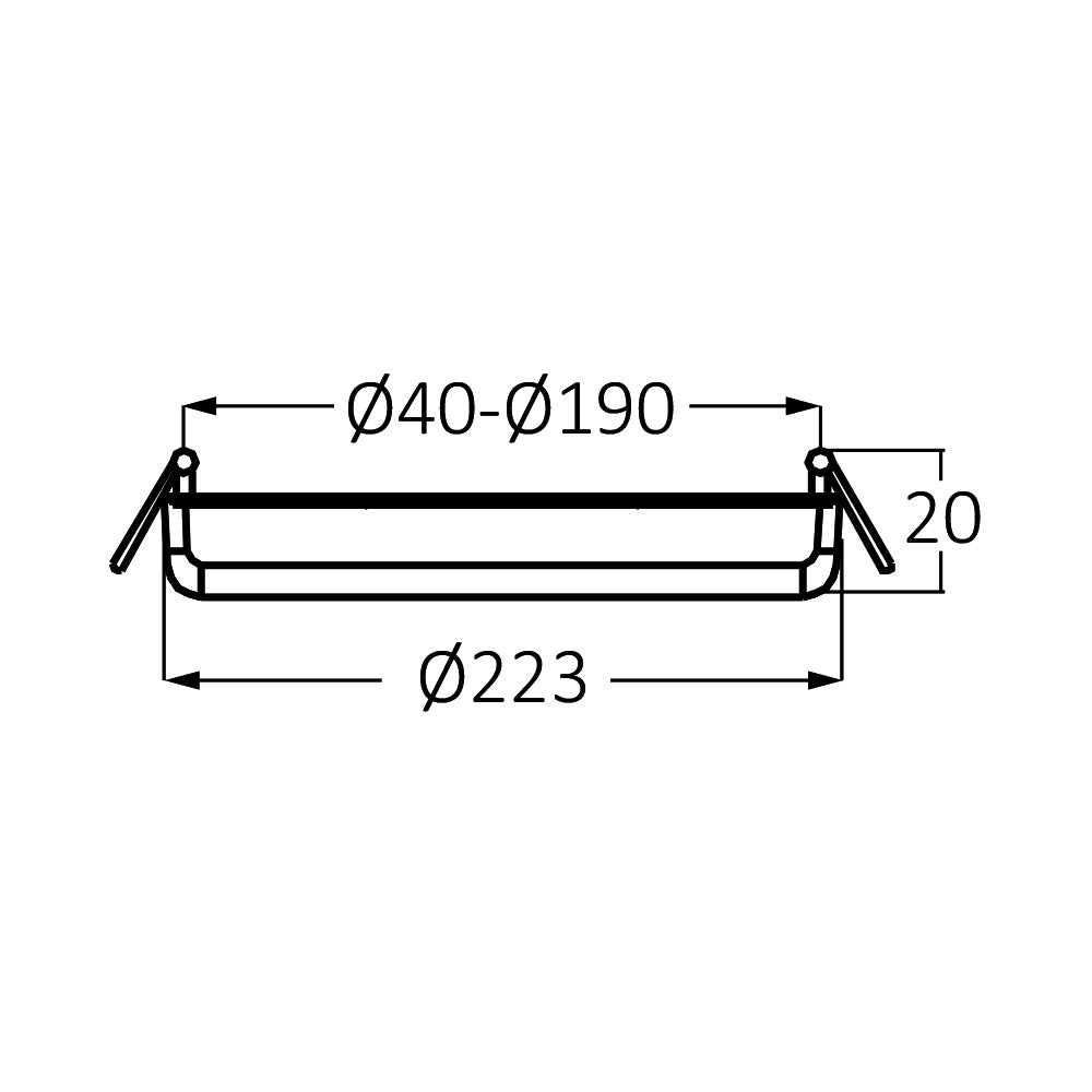 BRAYTRON - SMD - ADR - 10W - RND - ADJ - WHT - 6500K - LED PANEL CORTE AJUSTÁVEL 6500K