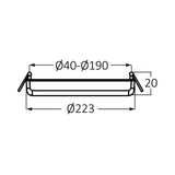 BRAYTRON - SMD - ADR - 10W - RND - ADJ - WHT - 6500K - LED PANEL CORTE AJUSTÁVEL 6500K