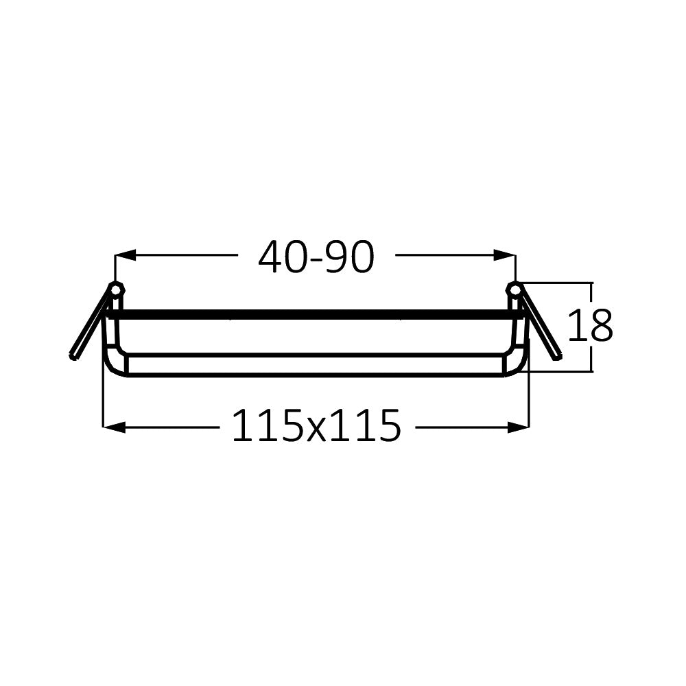 BRAYTRON - SMD - ADR - 10W - SQR - ADJ - WHT - 6500K - LED PANEL - CORTE AJUSTÁVEL 6500K