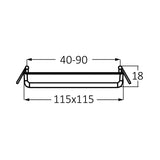 BRAYTRON - SMD - ADR - 10W - SQR - ADJ - WHT - 6500K - LED PANEL - CORTE AJUSTÁVEL 6500K