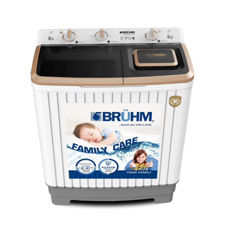 BRUHM MÁQUINA DE LAVAR ROUPA DE CARGA SUPERIOR DE BANHEIRA DUPLA BRUHM 7KG BWT-070G