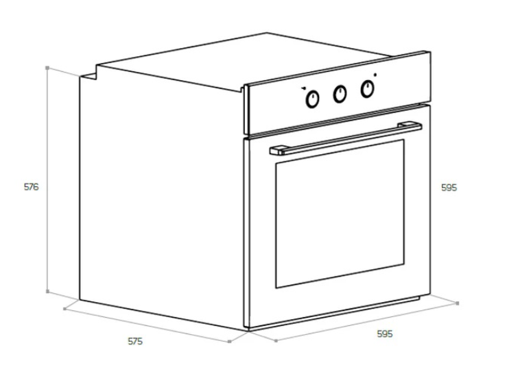 Forno de Encastre Taurus HS576IXM, 76L, 2600W