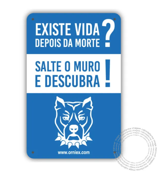 VET PLACA PVC HA VIDA DEPOIS DE SALTAR O MURO? 24x15,5CM