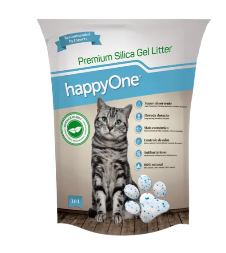 VET HAPPYONE GATO AREIA GEL SILICA 3,8L