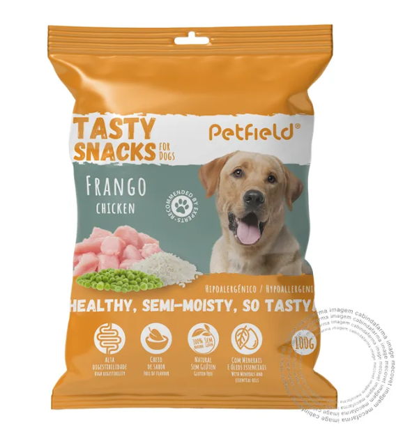 VET PETFIELD TASTY SNACKS FRANGO 100G