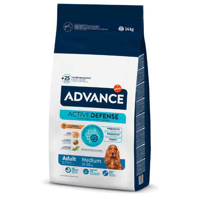 VET ADVANCE CAO MEDIUM ADULT FRANGO E ARROZ 14KG