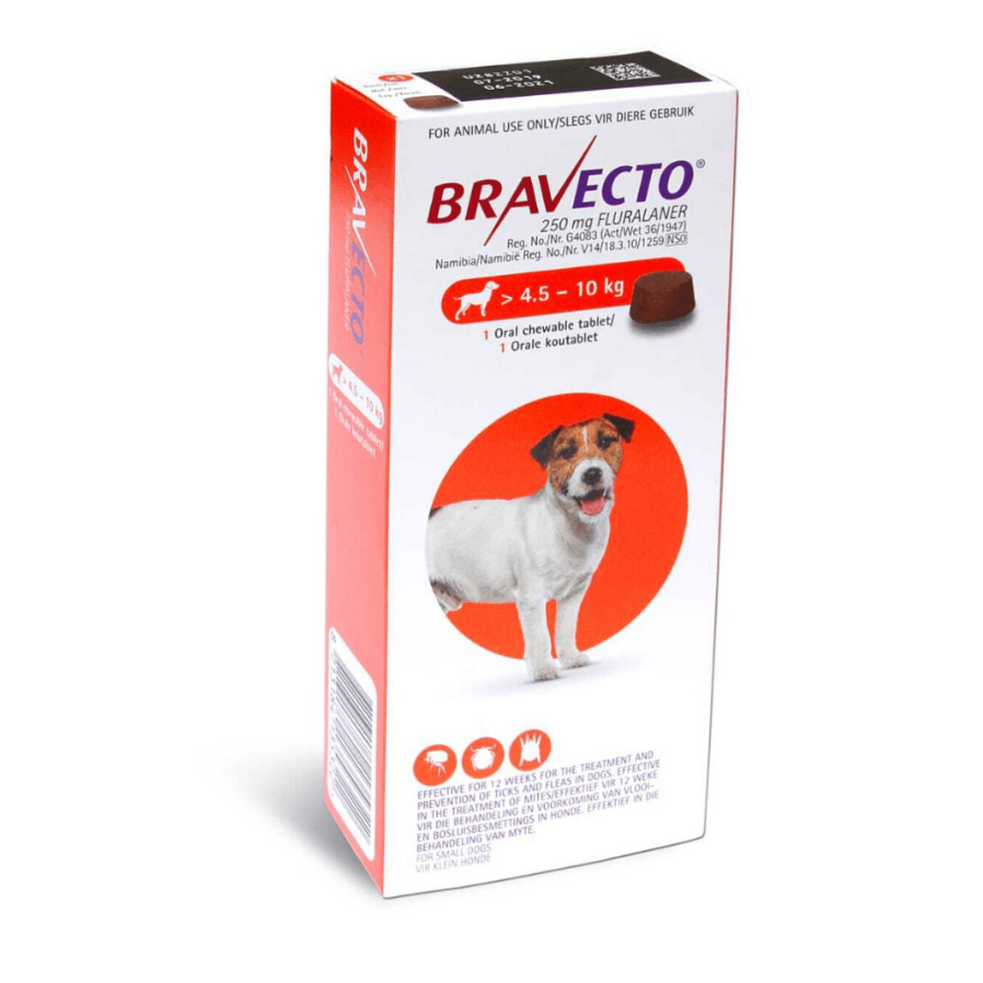 VET BRAVECTO 250MG S (4,5-10KG) 1 COMP MAST