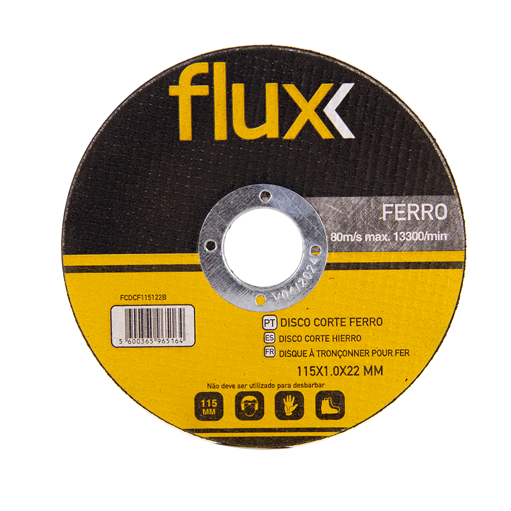 DISCO CORTE FERRO 115X1X22MM FLUX