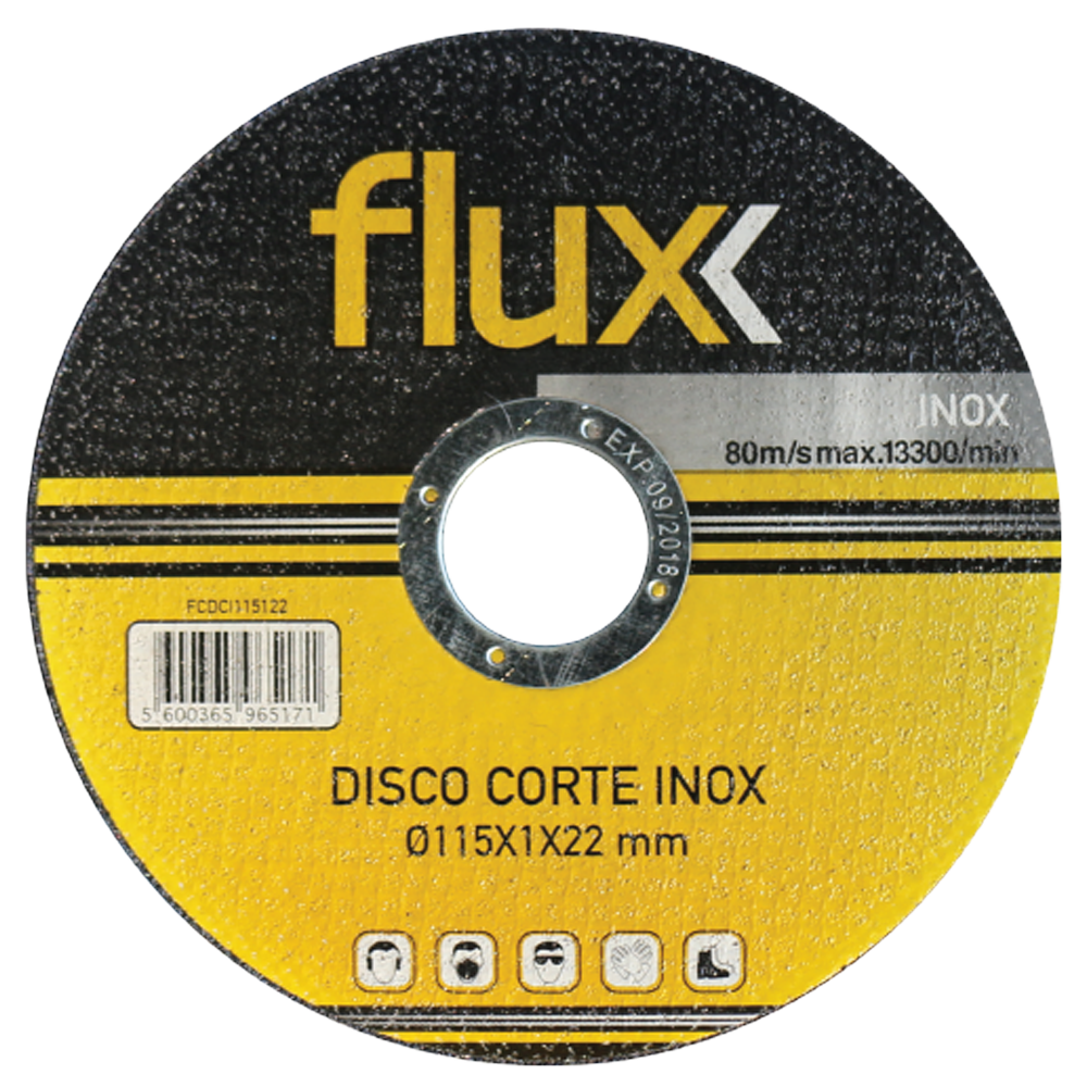 DISCO CORTE INOX 115X1X22MM FLUX