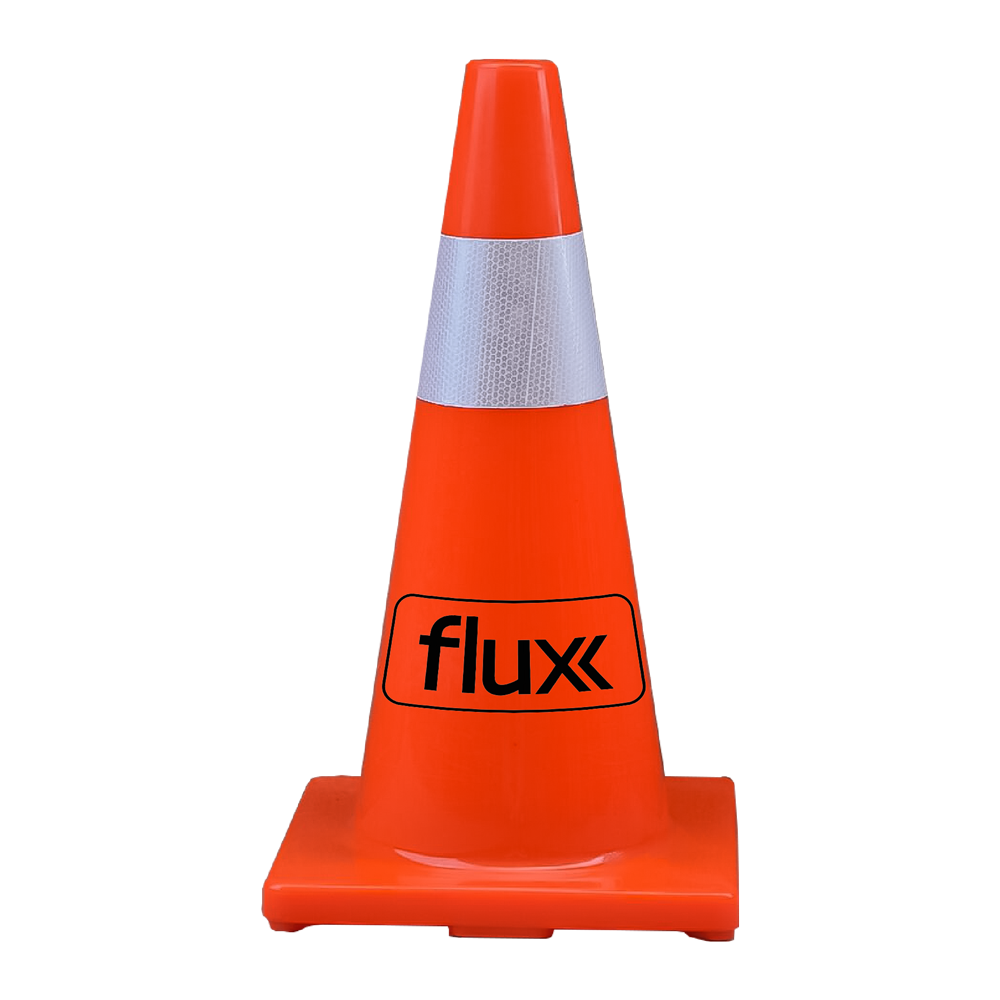 CONE TRANSITO PVC 50CM FLUX