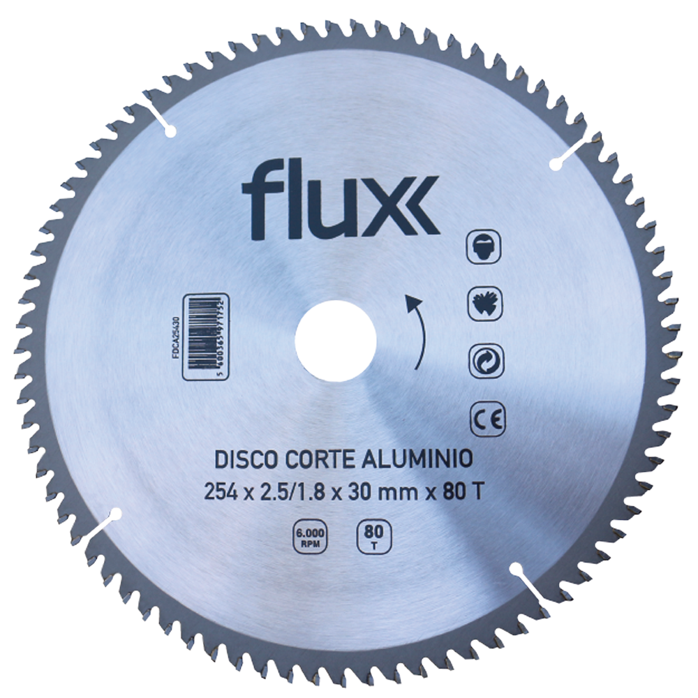 DISCO CORTE ALUMINIO 254x30MM FLUX