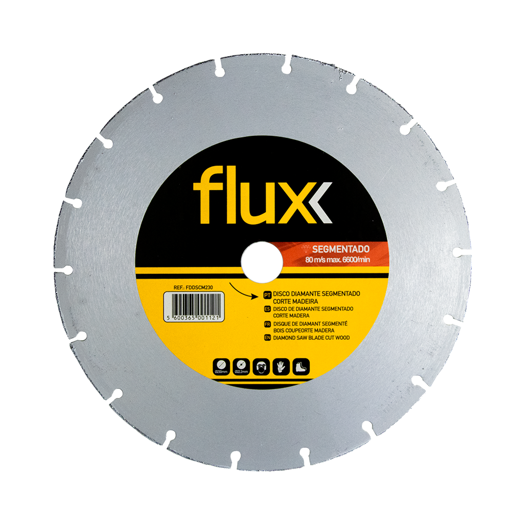 DISCO DIAMANTE SEGMENTADO CORTE MADEIRA 230MM FLUX