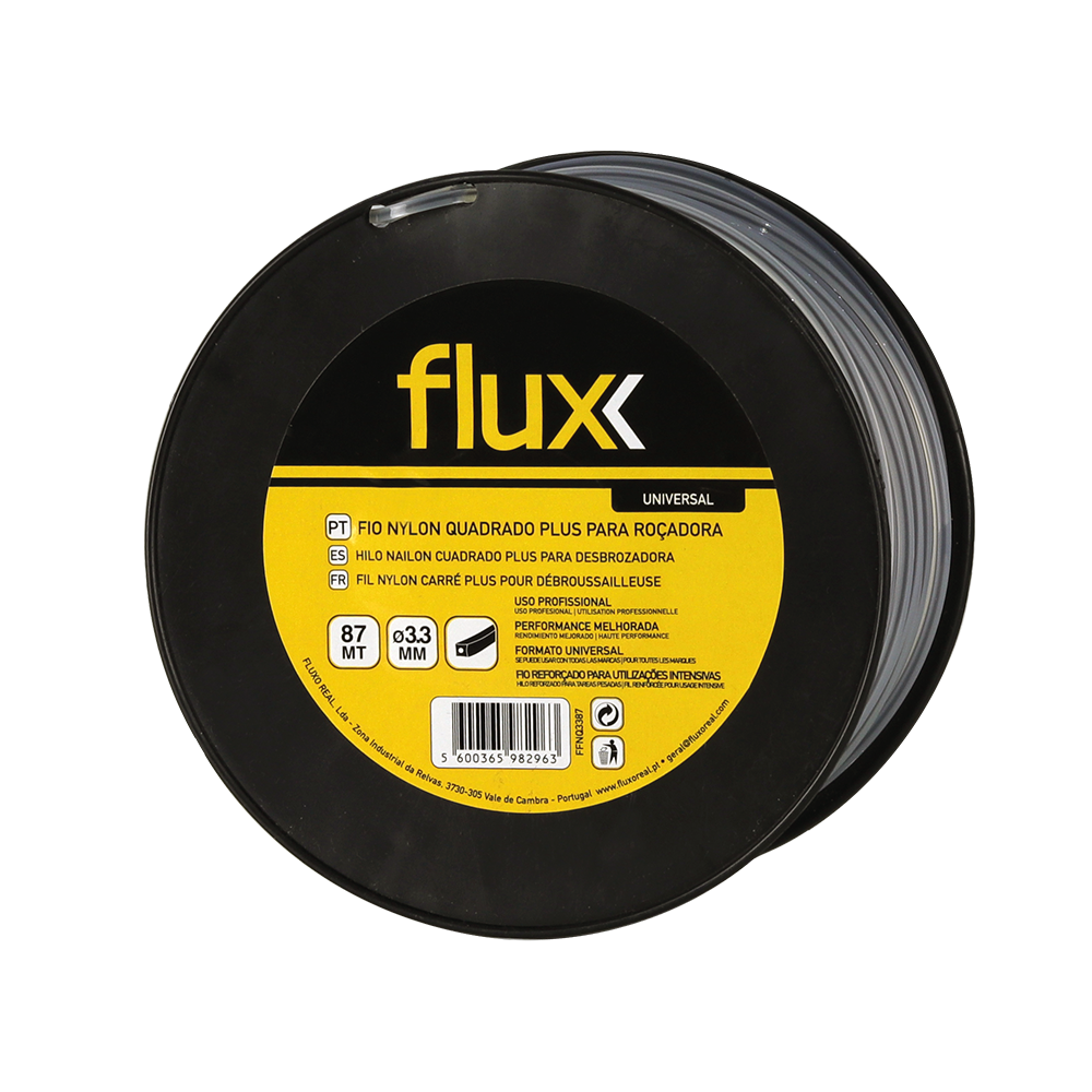 FIO NYLON QUADRADO PLUS 3,3MM 87MT FLUX