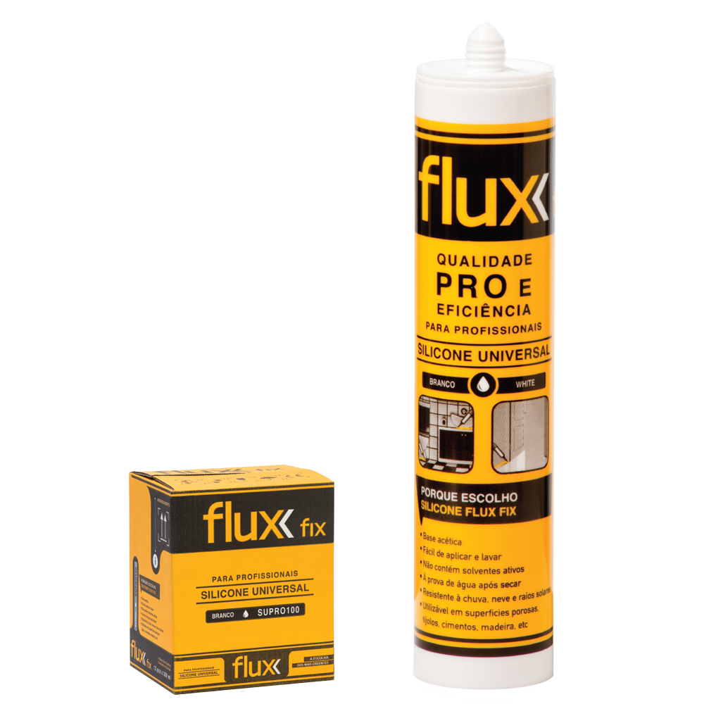 SILICONE BRANCO 280ML FLUX