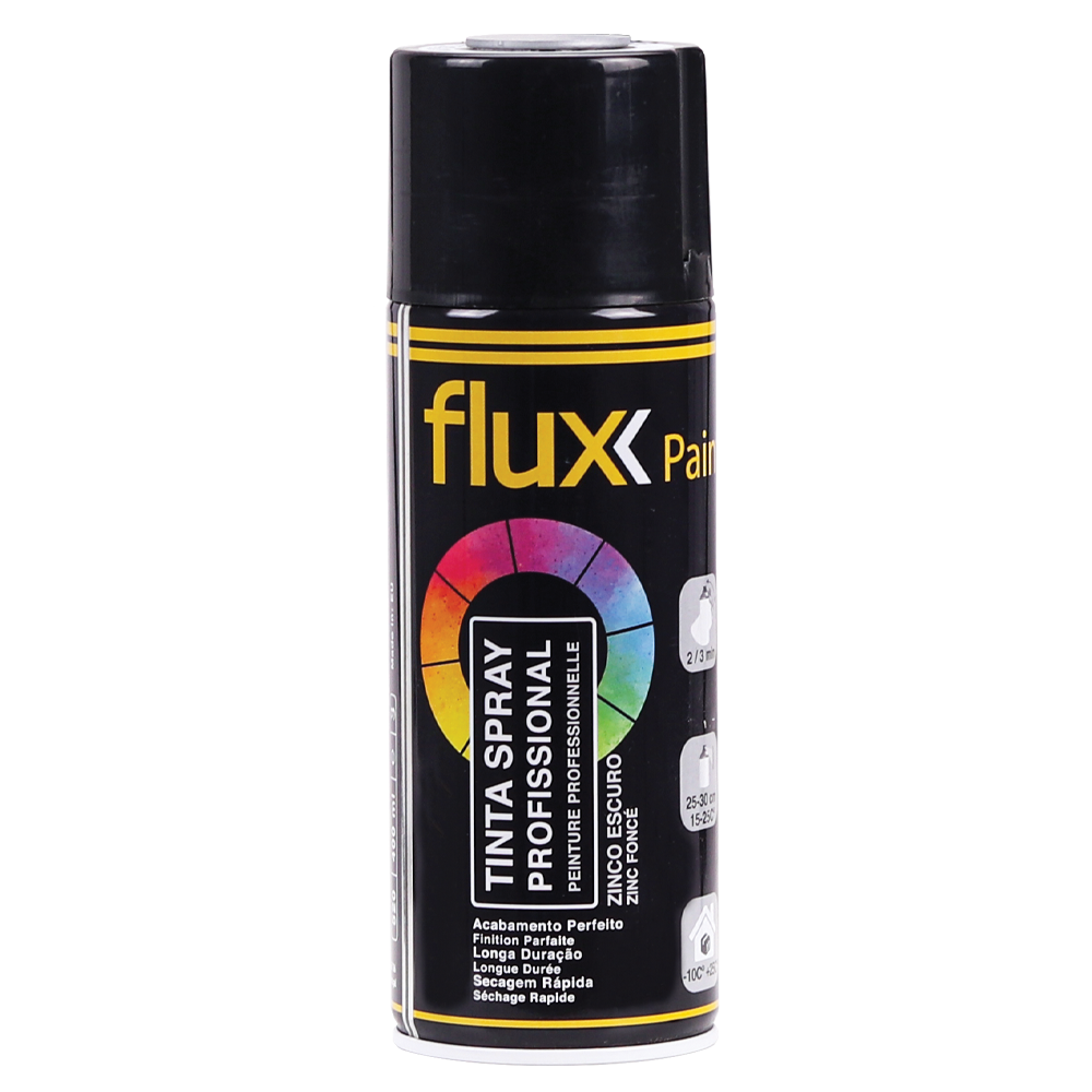 TINTA SPRAY ZINCADO ESCURO 400ML FLUX