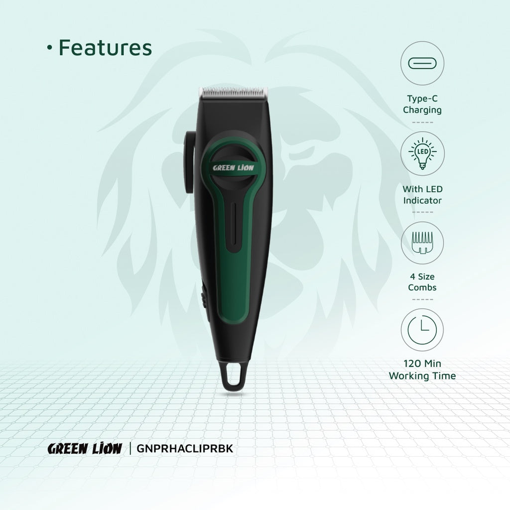 MÁQUINA DE CORTAR CABELO PROFISSIONAL GREEN LION