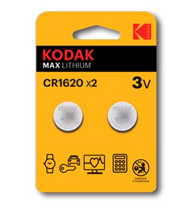 Kodak ULTRA lithium CR1620 battery (2 pack)