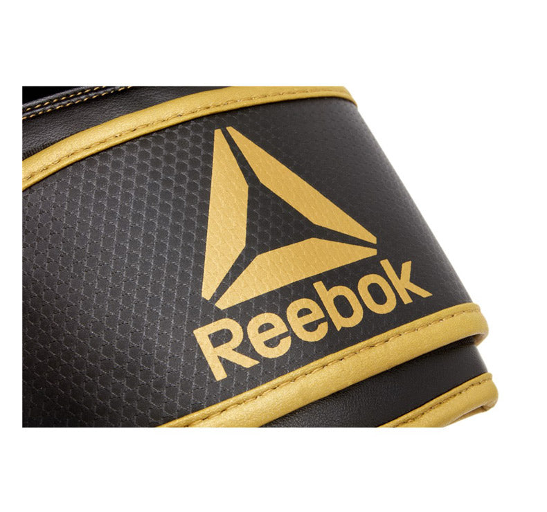 VAREJO 16OZ LUVAS DE BOXE REEBOK GOLD-PRETO 16OZ