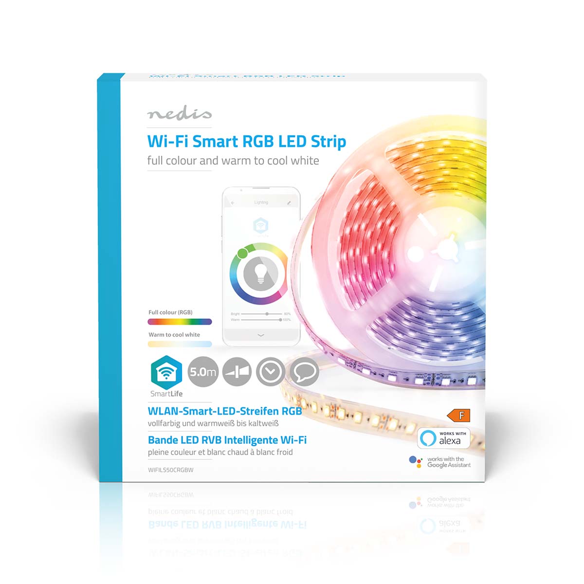 Fita LED Wifi NEDIS SmartLife WIFILS50CRGBW