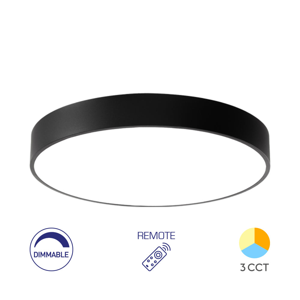 BRAYTRON - BLADE - SR - RND - BLC - 45WRMT - CEILING LIGHT 3 EM 1 & CONTROLO REMOTO