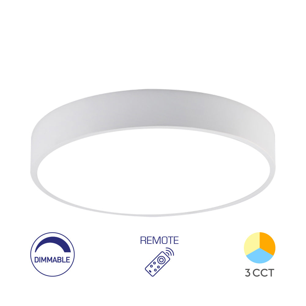 BRAYTRON - BLADE - SR - RND - WHT - 45WRMT - CEILING LIGHT 3 EM 1 & CONTROLO REMOTO