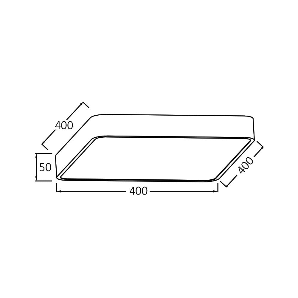 BRAYTRON - BLADE - SS - SQR - BLC - 36W 3 EM 1 - CEILING LIGHT 3 EM 1 (3000K, 4000K, 6500K)