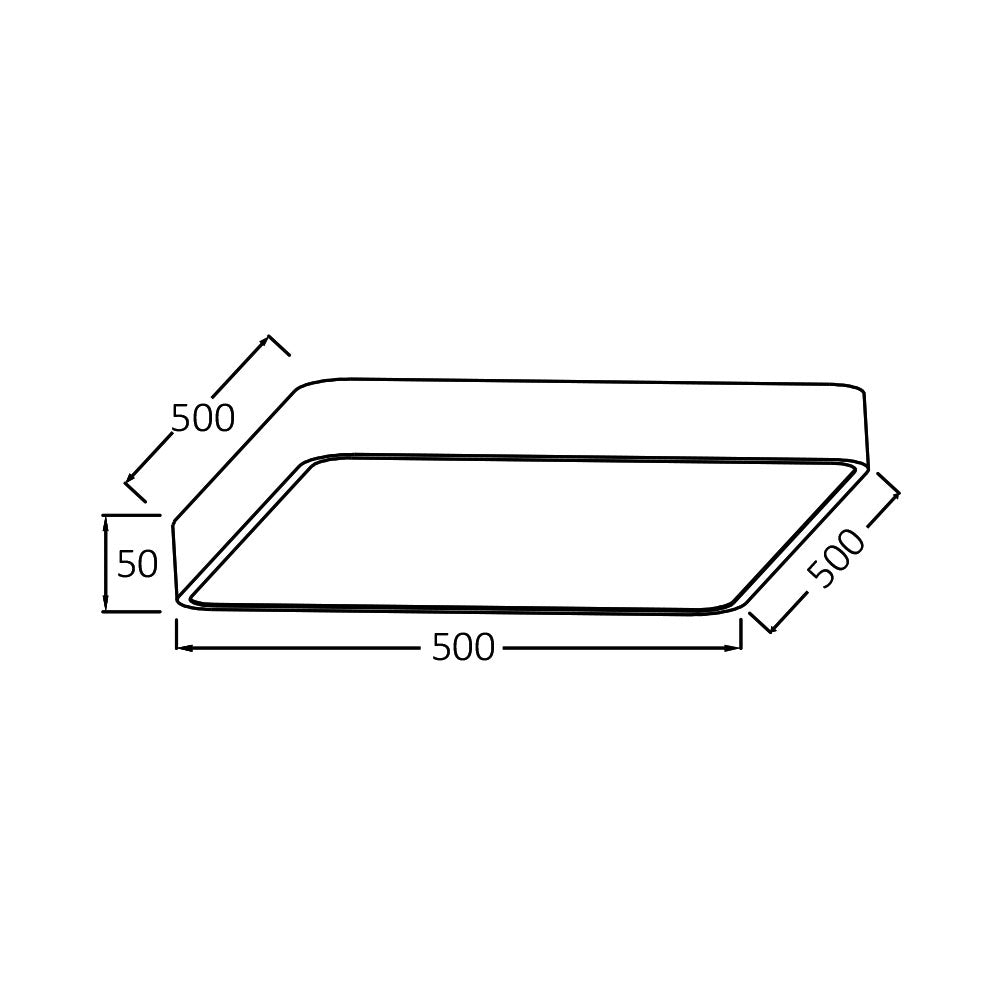 BRAYTRON - BLADE - SS - SQR - BLC - 45WRMT - CEILING LIGHT 3 EM 1 & CONTROLO REMOTO