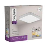 BRAYTRON - BLADE - SS - SQR - WDN - 36W 3 EM 1 - CEILING LIGHT 3 EM 1 (3000K, 4000K, 6500K)