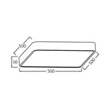 BRAYTRON - BLADE - SS - SQR - WDN - 45WRMT - CEILING LIGHT 3 EM 1 & CONTROLO REMOTO