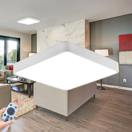 BRAYTRON - BLADE - SS - SQR - WHT - 45WRMT - CEILING LIGHT 3 EM 1 (3000K, 4000K, 6500K)