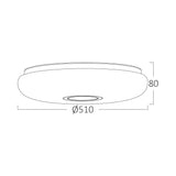 BRAYTRON - JADE - SRB - RND - 44W - 3 EM 1 - CEILING LIGHT - DIÂMETRO:510MM - 4580LUMEN 3 EM 1 (3000K, 4000K, 6500K)