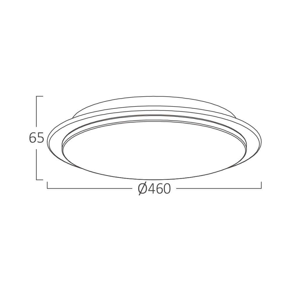 BRAYTRON - JADE - SRD - RND - 34W - 3 EM 1 - CEILING LIGHT - DIÂMETRO:460MM - 3550LUMEN 3 EM 1 (3000K 4000K 6500K)