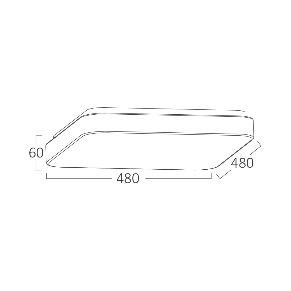 BRAYTRON - JADE - SSA - SQR - 44W - 3 EM 1 CEILING LIGHT - DIÂMETRO:480MM - 4580LUMEN 3 EM 1 (3000K, 4000K, 6500K)